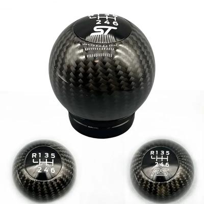 New 6 Speed Racing ST Real Carbon Fiber Gear Shift Knob For Ford Focus ST RS Fiesta ST