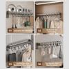 Wall Mounted Kitchen Organizer Hook Double Pole Kitchen Utensil Organizer  Home