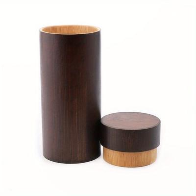 Etui cilindric din lemn de bambus pentru ochelari Etui retro din bambus pentru ochelari Culoare naturală bambus Cutie de depozitare Rezistent la umiditate