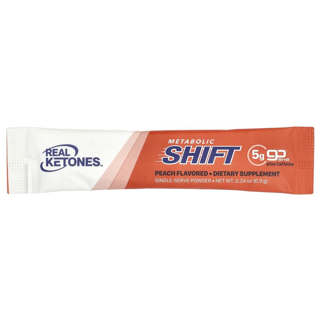 Metabolic Shift, Peach, Single Serving Stick Packs, 10 Count, 6.9 G (0.24 Oz) Each