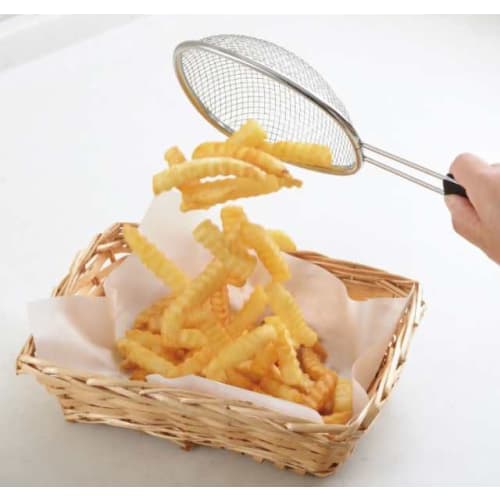 NEIGHBOR CLOWN Oil Drainer, Stainless Steel Strainer, Scooping Strainer with Handles, Made In Japan, Includes RC Sticker (rcti1)