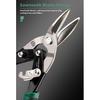 10 Inch Industrial Tin Snips, Cuts Stainless Steel Sheet Metal, Galvanized Iron with Compound Leverage for Heavy Duty Work