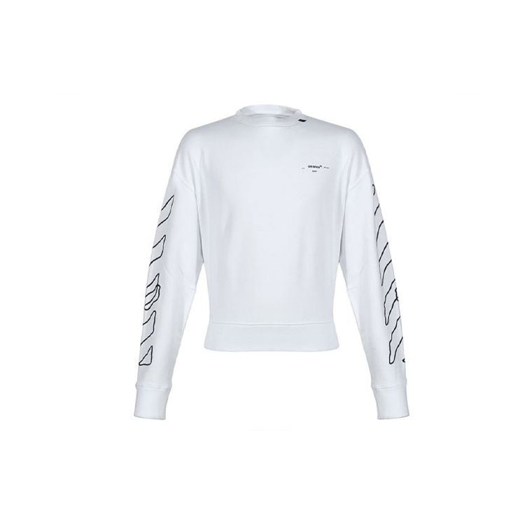 Off-White Abstract Logo Sweatshirt White Men Tops OMBA035F19E300110110