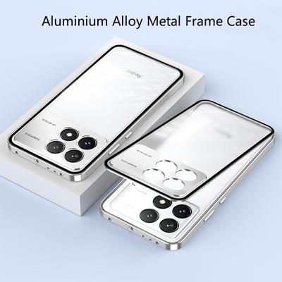 Custodia antiurto per telefono per POCO F6 Pro Telaio in lega di alluminio + paraurti posteriore in acrilico per POCO X6 Pro