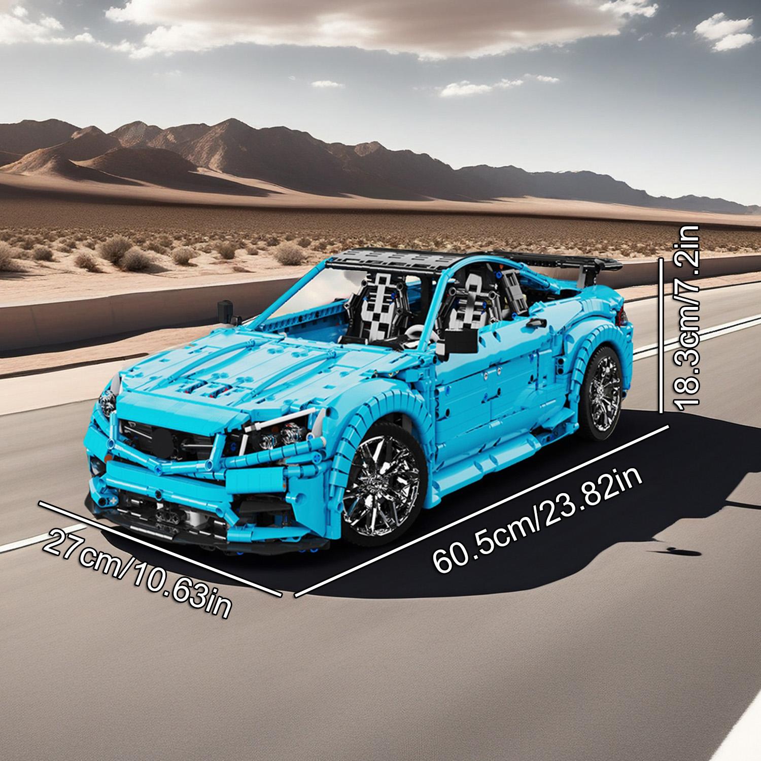 4129 ШТ. Синий Спортивный Автомобиль Строительные Блоки Игрушки Модель Большого Размера Автомобили Собирать Пазл Кирпичи Игровые Наборы Для Ребенка Украшение Подарки