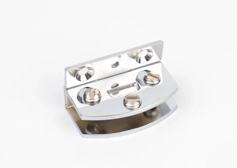2pcs Zinc Alloy, Cabinet Glass Door Hinge/glass Clamp/clips,for 4mm-10mm Glass,no Holes, Single Folder ,glass Hardware