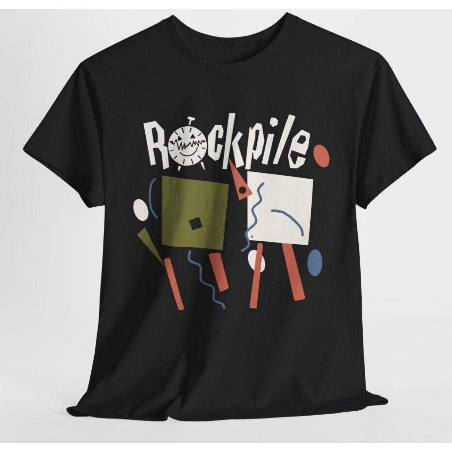 Rockpile Band T Shirt T Shirt Unisex Heavy Cotton Tee Unisex T-Shirt S чёрный
