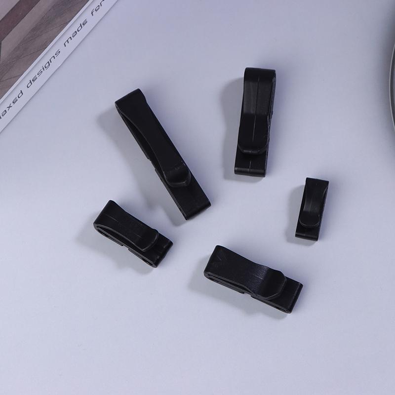 10Pcs/Pack Quick Slip Keeper Buckle End Clip Slider Black For Camping Hiking Backpack Adjusting Strap Webbing 20-51Mm
