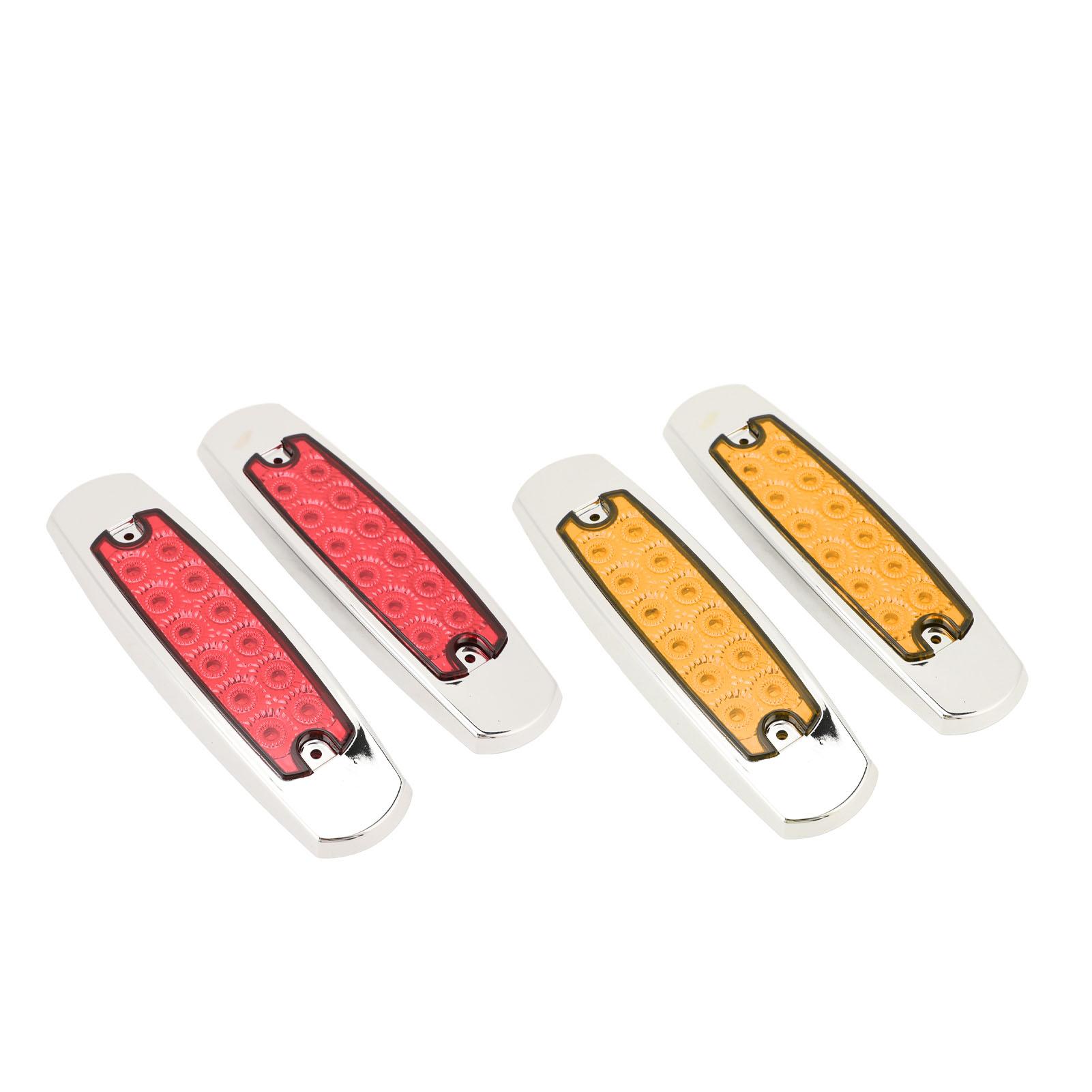 

Warning Side Truck Warning Lights 6000K Clear Visibility 12 LED Lamp Beads Brake Tail Lights Weatherproof Anti for Trailer жёлтый