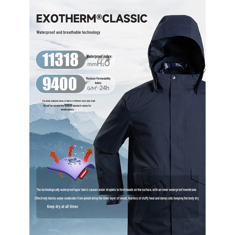 Northland Men's 3-in-1 Down Outdoor Hardshell Jacket NWJCH5708D