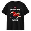 Unisexs Erling Haaland T-Shirts The Norway Walk Reine Baumwolle Oberteile Vintage Kurzarm Rundhals T-Shirts Sommer T-Shirts
