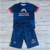 Mens Short Sleeve Wrestling Sport T-Shirt Shorts Set Athletic Training Outfit Lightweight Casual Gym Wear