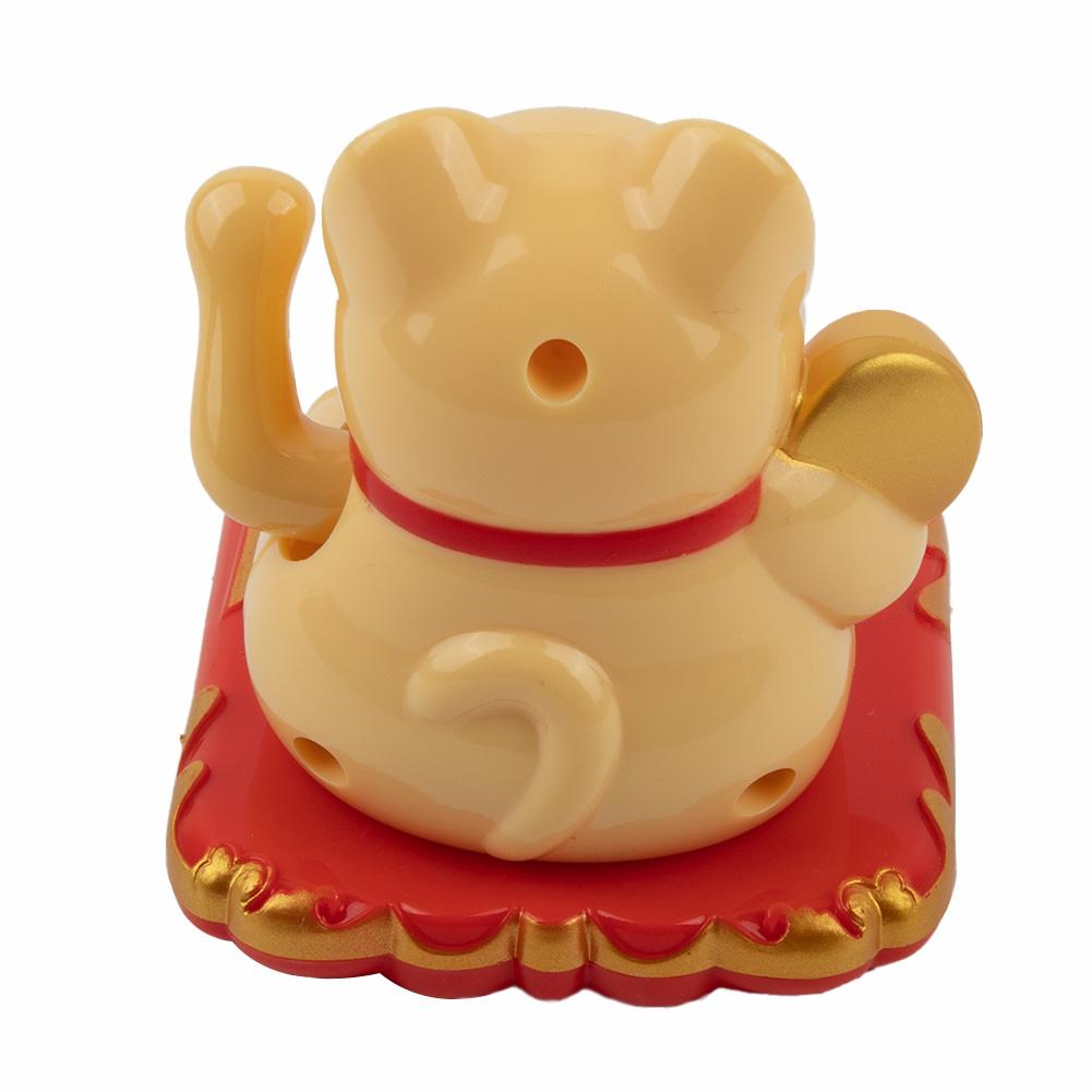 Solar Decorations Lucky Cat 7.5*7*6.5cm High-quality Plastic Three Colors Automatic Cute Cat Shape Multiple Uses