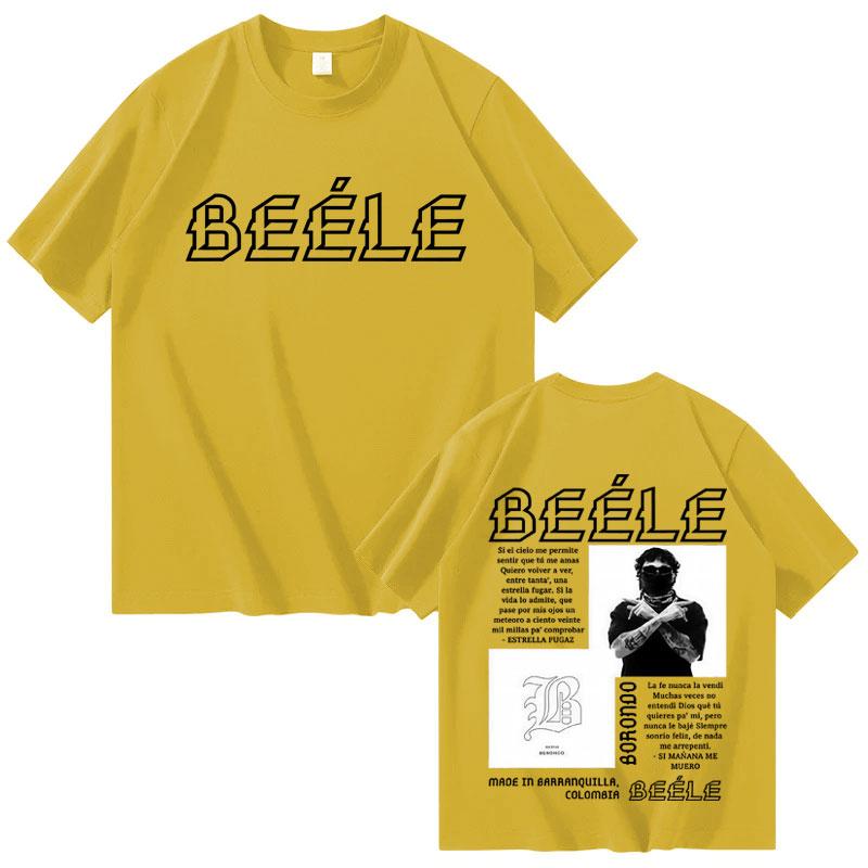 Rapper Beele Fashion Album Merch Mens High Quality Short Sleeve Tshrits Pop Hip Hop Tee Streetwear Cozy Tshrits Gothic Clothes