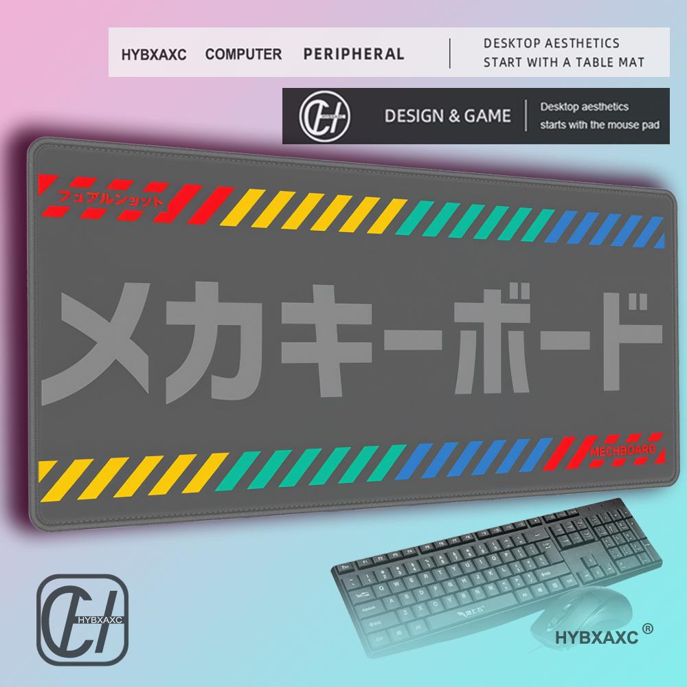 HYBXAXC Large Mousepad Black Meka Mouse Pad  Laptop Computer Desk Mat Pc Mouse Mat Rubber Gaming Accessories Rubber Pads