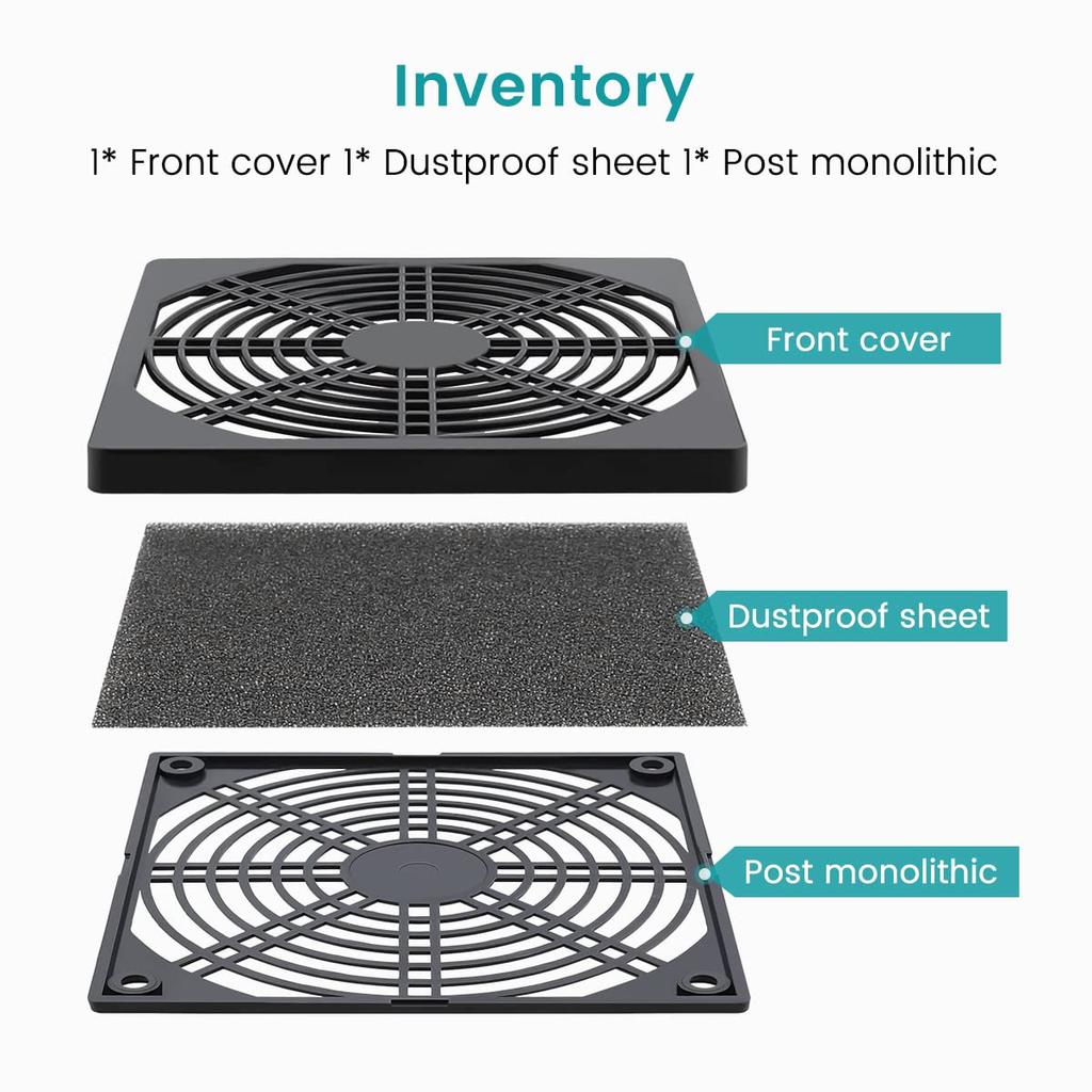 Wathai 80MM PC Fan Dust Filter Cover Computer Mess 4 Pack