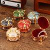 Mini Jewelry Storage Box Inlaid Gem Organizer Exquisite Portable Circle Alloy Storage Jar Earrings Ring Dresser Decorative