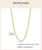 Dainty Paperclip Chain Necklace Stainless Steel 2mm Thin Rectangle Link Non Tarnish Jewelry for Women