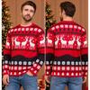 2026 Ugly Christmas Long-Sleeved T-Shirt Men's and Women's Hooded Shirt 3D Printed Snowflake Deer Party Resort Top Unisex Y2k