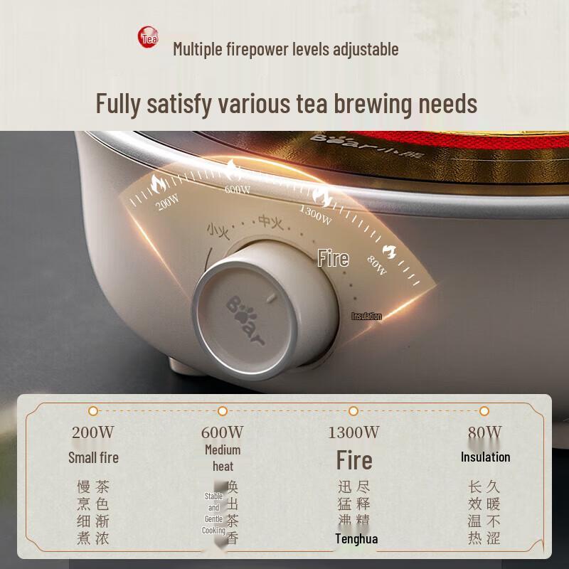 Bear Mini Electric Ceramic Tea Stove & Health Pot Heater CN plug (adapter included)