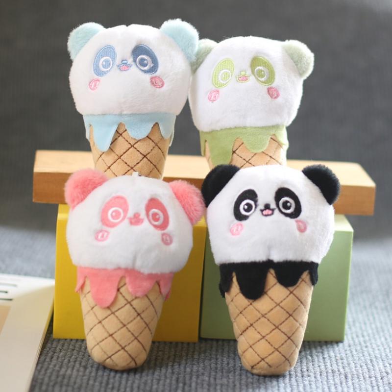 Cute And Adorable Cone Panda Keychain Plush Toy Bag Pendant