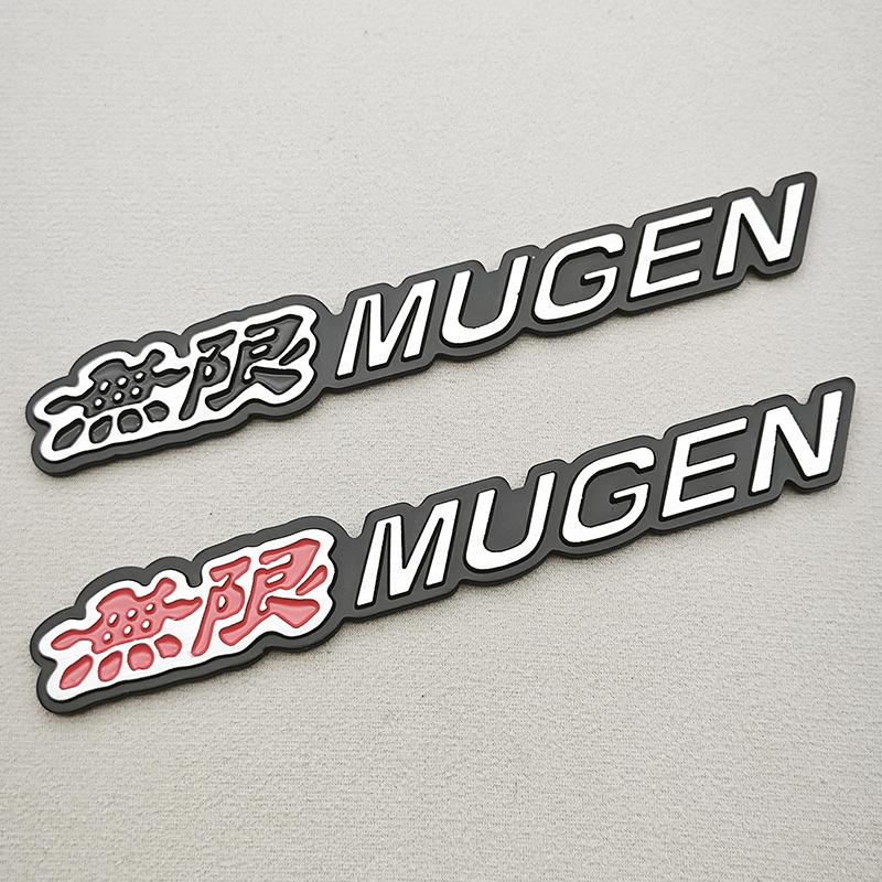 BXK3 3D Metal Mugen Logo Car Sticker Emblem Badge For Honda Civic Accord 7 Type R FN2 FK8 Fit Jazz RS CRX Auto Accessories
