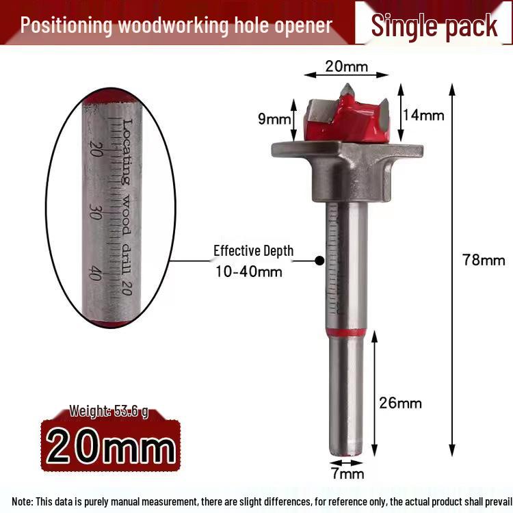 Woodworking Hole Saw & Positioning Bit Set for Hinge, Wood, Door, Gypsum & Plastic Panels.