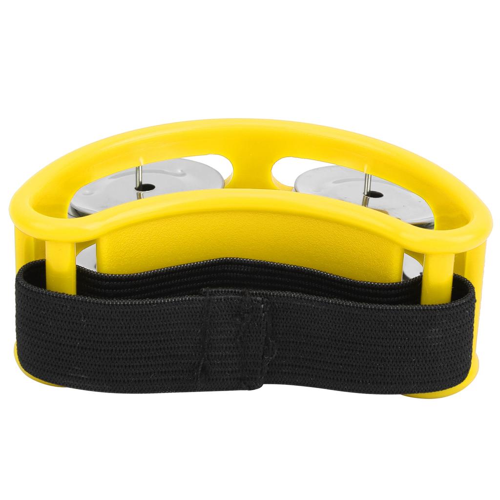 Eliptyczny Tamburyn Perkusyjny Jingle Dzwonek na Stopę Cajon Pudło Perkusyjne Akcesoria Prezent Żółty