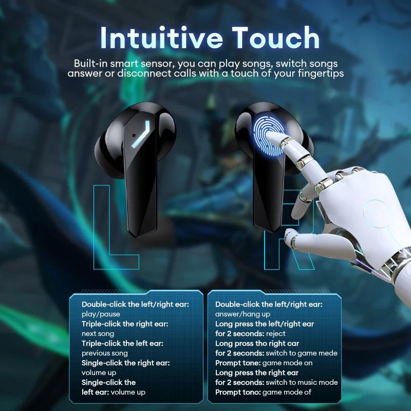 2025 New Lenovo XT53 Wireless Bluetooth Earphones Low Latency Gaming Headphones HIFI Quality Sound HD Voice Noise Cancelling Earbuds