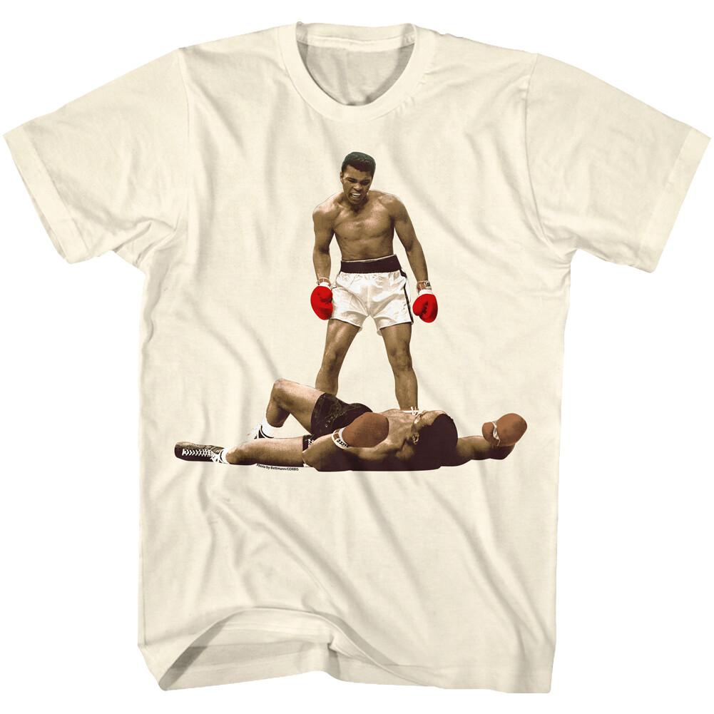 Muhammad Ali Boxing Legend Standing Over Sonny Liston Knockout Men T Shirt XXXL