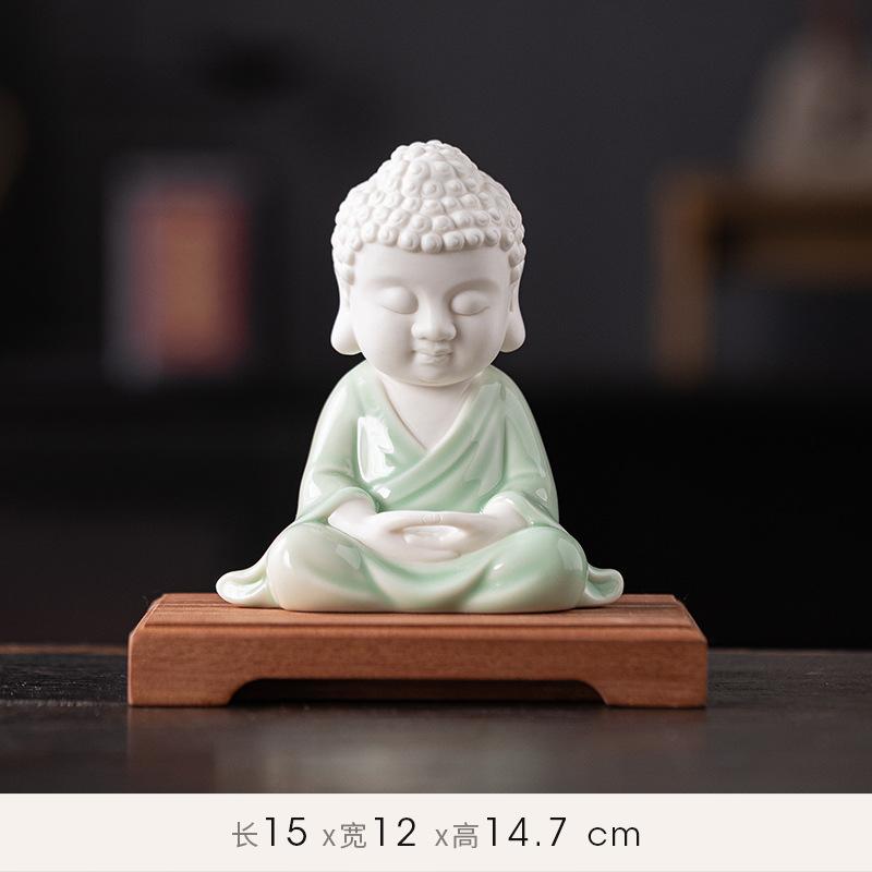 Zen Keramik Tathagata Buddha kleine Dekoration kreativer schöner Tee Buddha Teehaus Ornament Auto Haus Büro FENG SHUI Dekoration