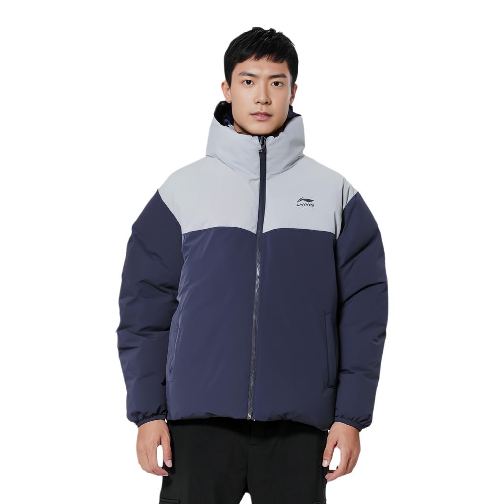 Li Ning Sports Life Collection Down Jacket Unisex Dark Ship Blue YYMU091-2
