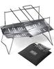 Tokyo Camp HAKOSUKA Folding Fire Pit, A4 Size Storage, Compact, Lightweight (985g), Stainless Steel, for Solo Camping and Outdoor BBQs