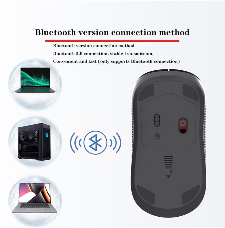 Lenovo M25 Kabellose Maus, Leise Maus, 2,4 G, tragbare mobile optische Büromaus, einstellbare DPI-Stufen für Notebook-PC-Laptop
