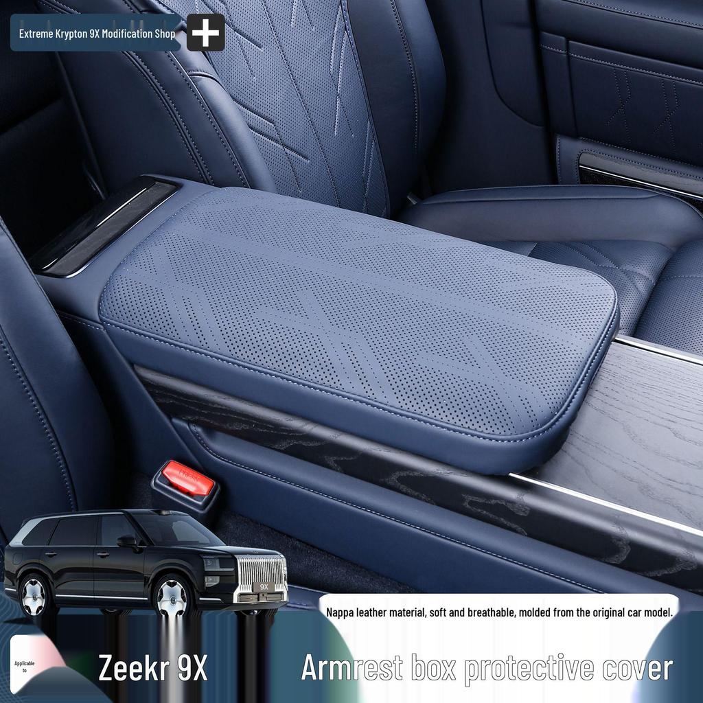 Zeekr 9X Armrest Box Leather Cover: Scratch-Resistant, Memory Foam Padding, Interior Modification Accessory
