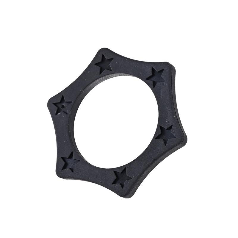 Hexagonal Shockproof Wireless Microphone Ring - Anti-roll, Anti-drop, Anti-slip KTV Soft Rubber Cover