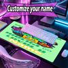 Custom Name Personalized Geometry Dash Pattern Mousepad, Laptop PC Desk Mat, Decorative Desk Mat for Home Keyboard Pad Gift