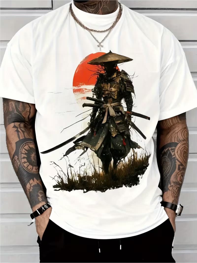 

Men s Retro 3D Graphic Print T-Shirt - Perfect for Daily Wear and Vacation XL