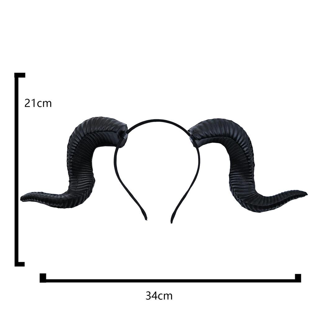 Carnival Mouflon Horn Headband: Halloween Masquerade Costume Accessory