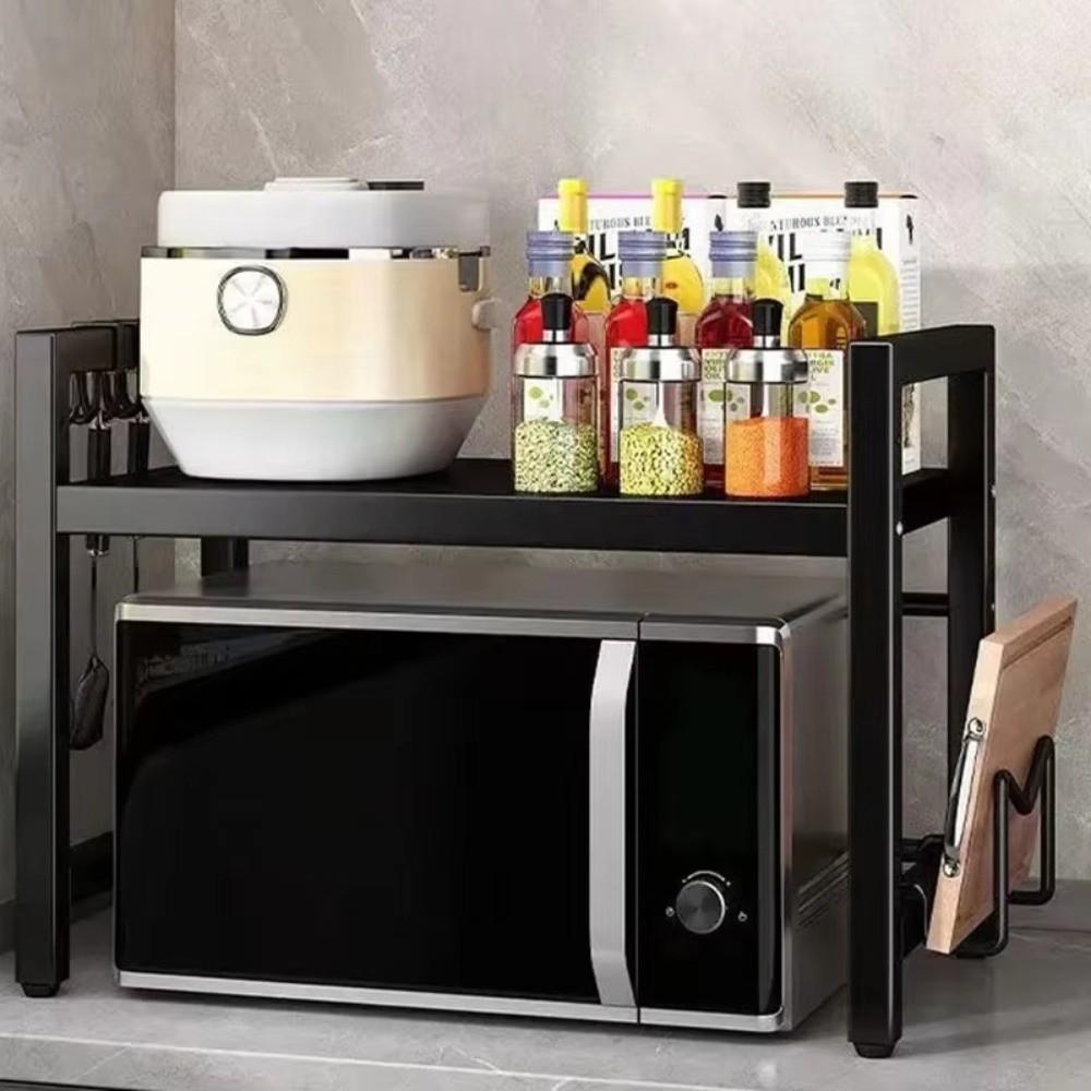 Retractable Metal Kitchen Storage Rack Adjustable Oven Storage Shelf  Seasoning Storage