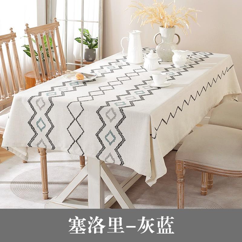 Modern Linen-Look Tablecloth Dining Table Coffee Waterproof Anti-Slip Heat Resistant Decorative Rectangle