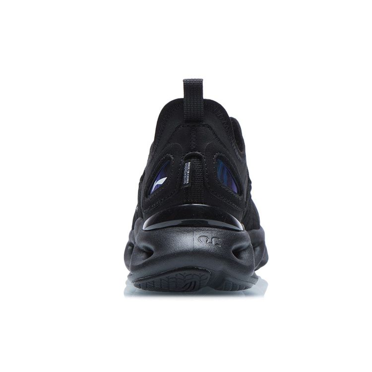 Li Ning Arc Comfortable Rebound Shock Absorption Wear Resistant Non Slip Low Top Running Shoes Women sneaker Black ARHQ088-10