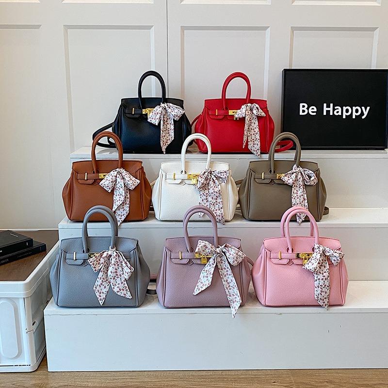 Premium Platinum Bag Women's New Handbag Lychee Pattern Shoulder Messenger Bag Versatile Commuter Bag