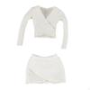 1:6 Female Crop Tops Action Figure Clothes Fashion Handmade Cosplay Long Sleeve Top for 12''