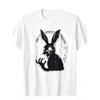 Men'S Fashion Trend T-Shirt - Featuring a Rabbit, Elastic And Comfortable, Suitable for Sports, Travel, And Casual Daily Wear - Regular Round Neck