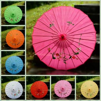 Traditional Handmade Paper Umbrella Vintage Oil Paper Umbrella DIY Painting Paper Umbrella  Wedding
