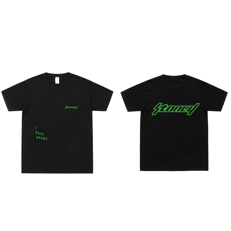 New Summer Cool T Shirt Hip Hop T-Shirt Men Women Stoney Two Side Letter Print Tshirts Cotton Swag EU Size Tee Tops