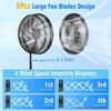 Foldable Wireless Rechargeable Electric Fan - Silent, Mini Telescopic Design with Remote Control & Large Air Volume.