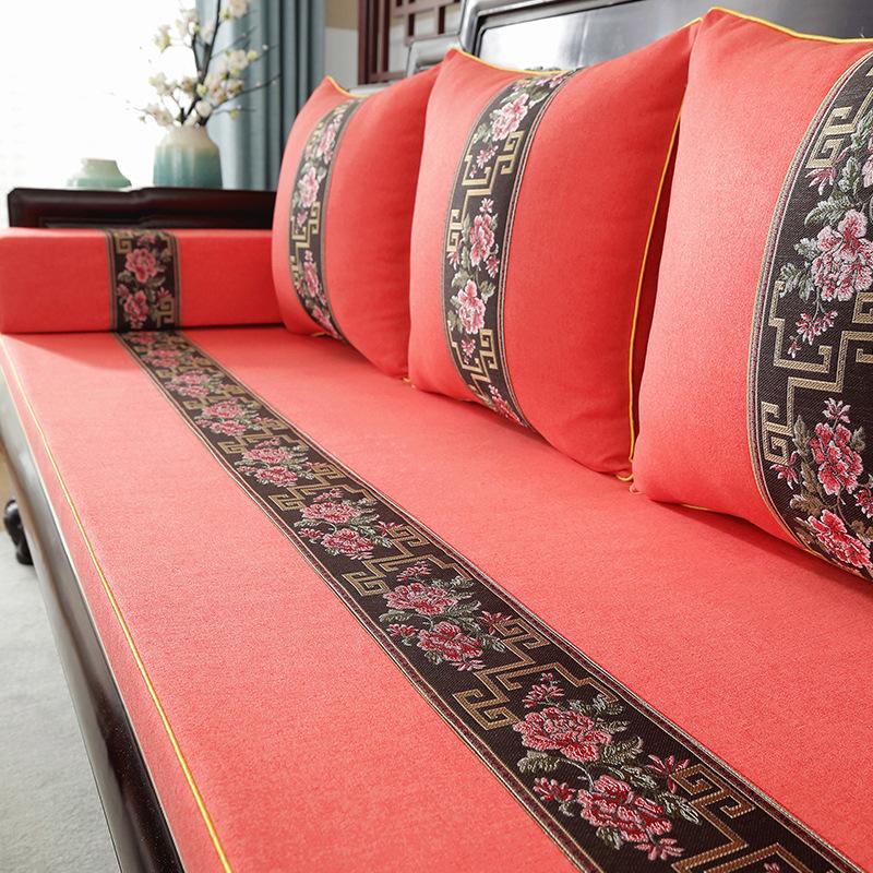 Sofakissen aus Palisanderholz, neue Möbel aus Massivholz im chinesischen Stil, rutschfest, verdicktes Sitzkissen aus hochdichtem Schwamm