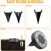 8 LED Bright Solar Ground Lights, 2024 IP68 Waterproof Garden Upgrade Outdoor Light LED Landscape Lighting for Patio Pathway Yard, Paths, Decks,